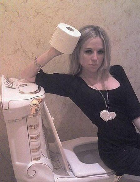 Isn't posing by the toilet with toilet paper the most sexy thing a girl can do :) ?