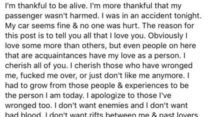 I found this old post from a guy I had sex with, should I stop talking to him?