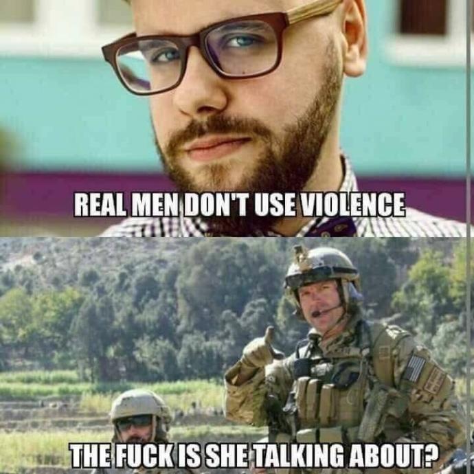 Do you think conservative men are generally more masculine and tougher and liberal men more weak and soft?