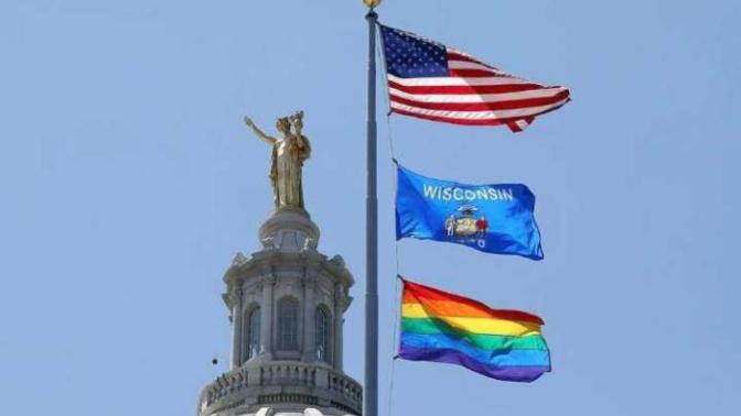 Wisconsin raises a gay pride flag at the capital. What's your opinion?