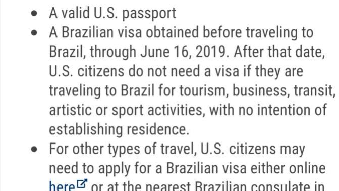 How do you feel about Brazil FINALLY lifting visas for Americans?