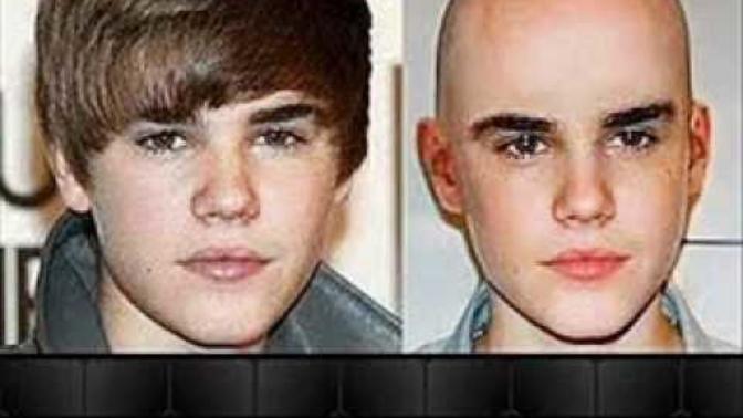 Rate Justin Bieber with hair and bald out of ten! How many points would he lose if he shaved his head?