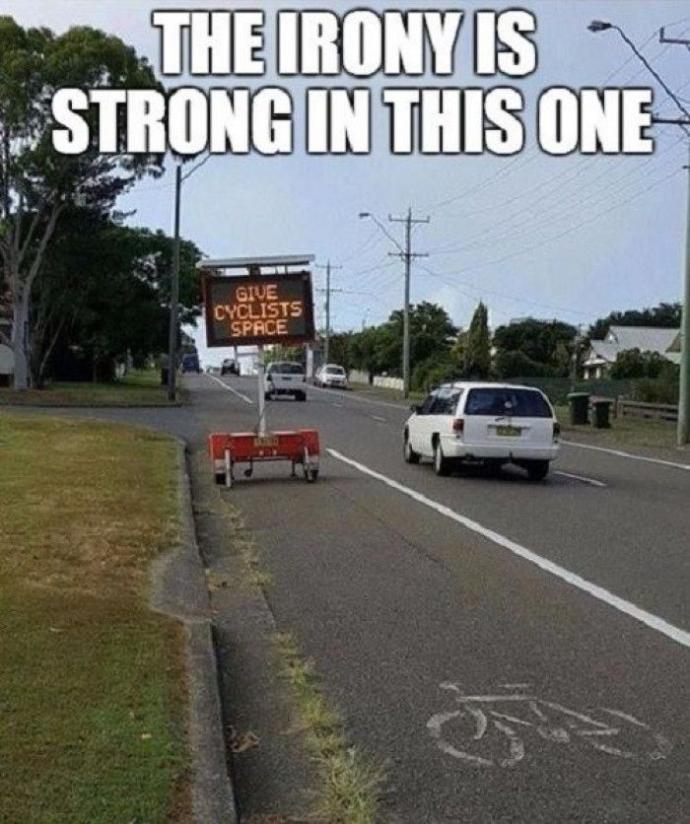 Do cyclists on the road annoy you?