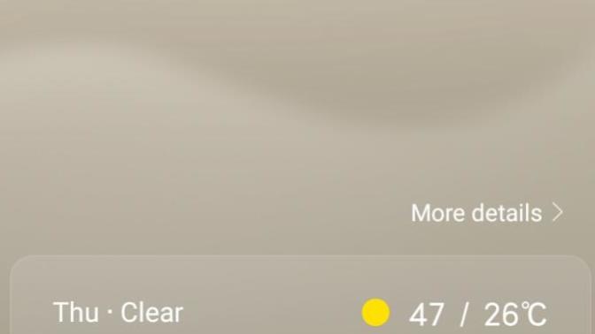 How is the weather you have?