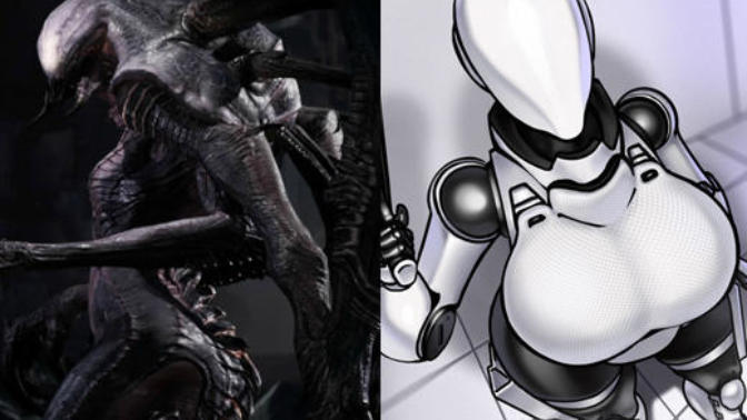 Men would you rather run from mate hungry female creatures or be enslaved by female sex robots?