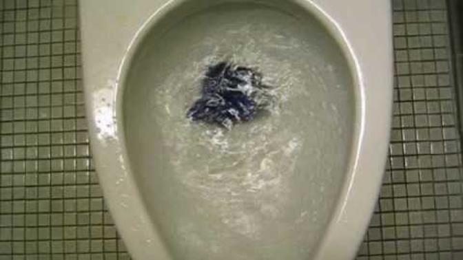 Why do people flush clothes away?