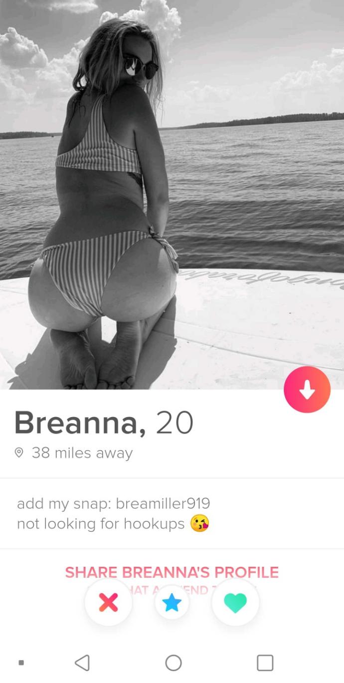 Do you believe she's really not looking for a hookup?