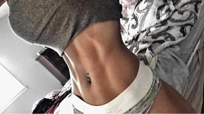 Is my belly flat enough I recently toned him a bit more?