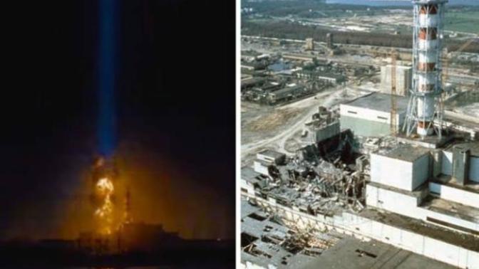 Can Someone Explain What Was This Blue Ray Over Chernobyl Reactor?