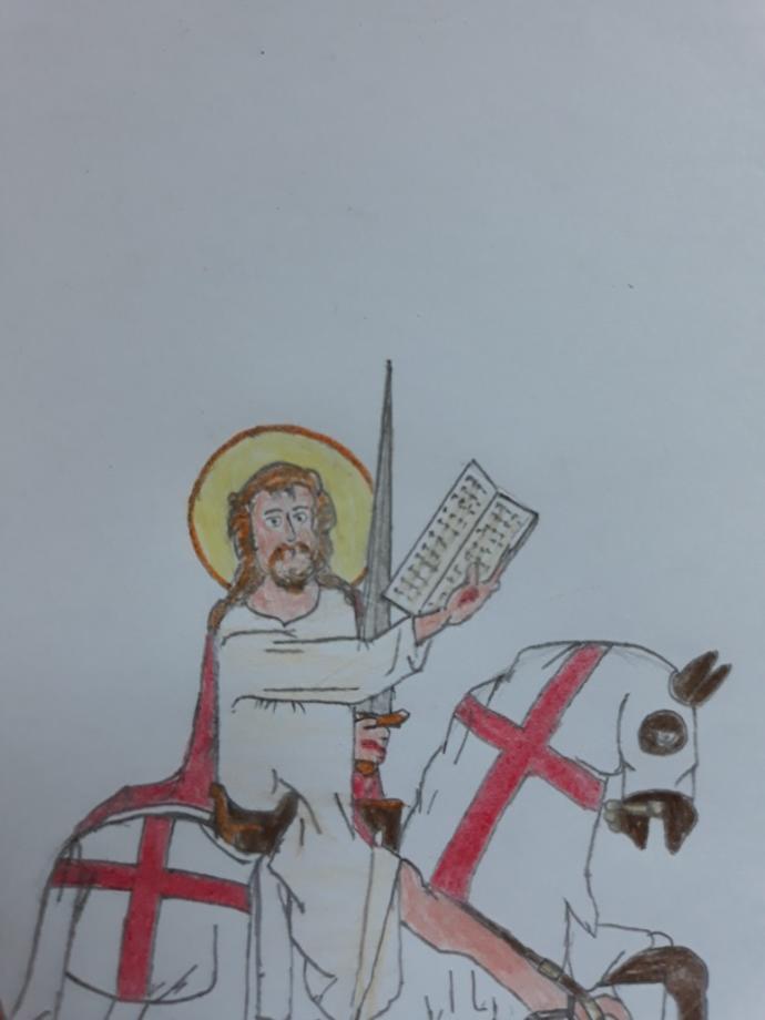 Is it wrong to draw jesus with a sword?