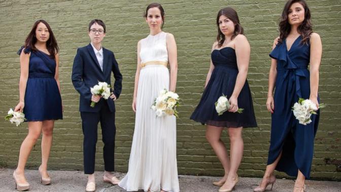 Girls, if you had a tomboy bridesmaid who hated dresses, would you let her wear pants for your wedding or tell her it's your day, wear a dress?