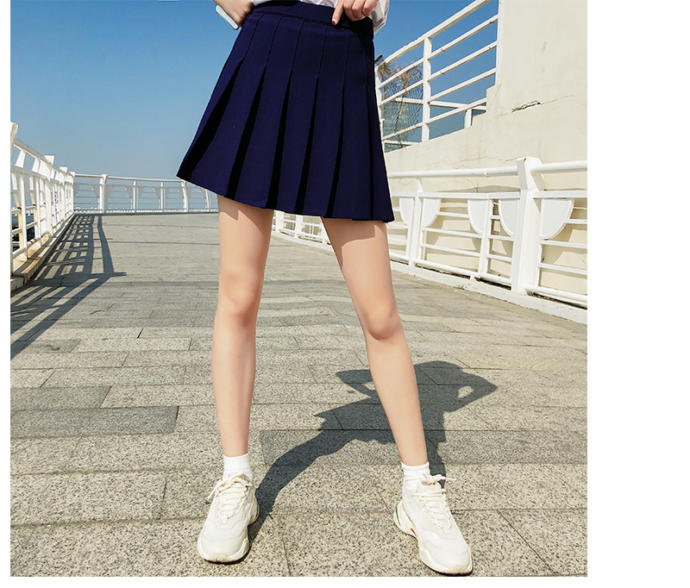 Is it OK to wear a short skirt, like the one in the photo, in an office?