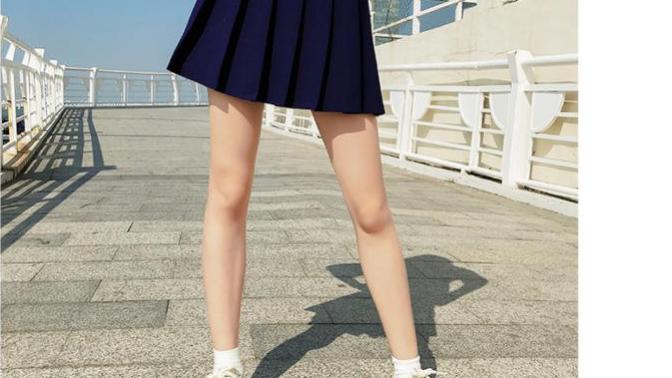 Is it OK to wear a short skirt, like the one in the photo, in an office?