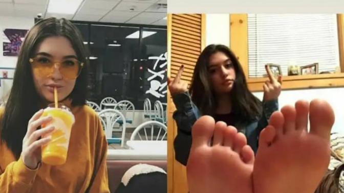 Girls, Why some girls are posting pics of there feet while doing middle finger on social media? What does it means?