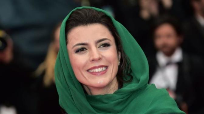 Iranian actress called Leila Hatami was jailed for 10 years and given public flogging for kissing a man on the cheeks at the Cannes festival?