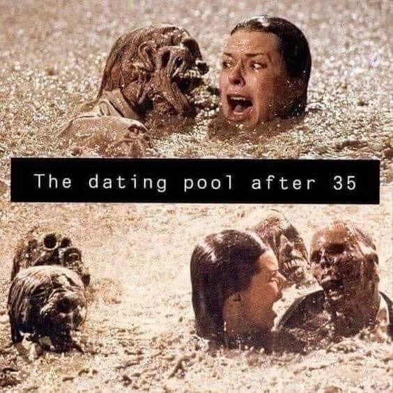 Dating pool after 35. Is the picture below true or false?