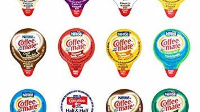 How Many Different Flavors of Small Creamers as Pictured Exist, and From Which Companies?