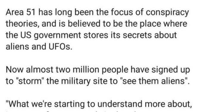 Area 51: Do you believe they are keeping aliens?