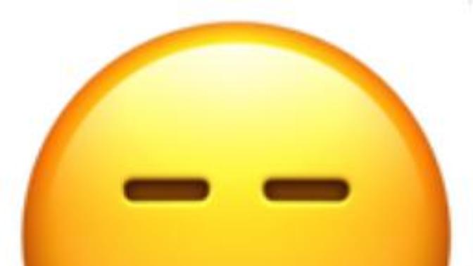 What does the emotionless face emoji mean?
