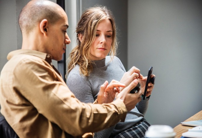 We talk a lot face to face, but don't text much?