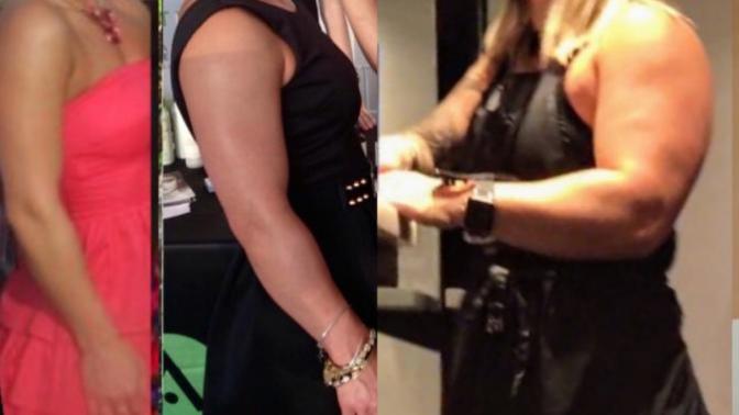 Is it very rare for a girl to get this size from lifting weights?