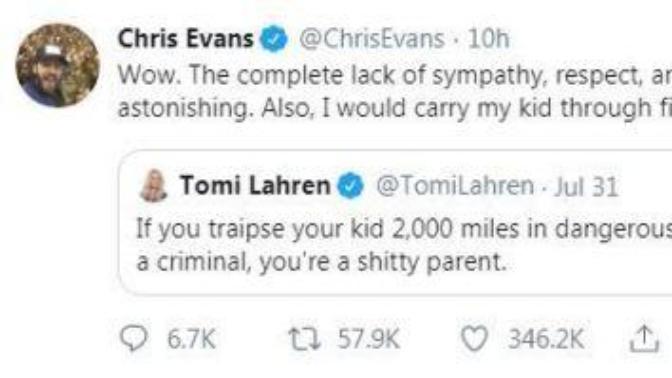 What Do You Think About Chris Evan's Response To Tomi Lahren?