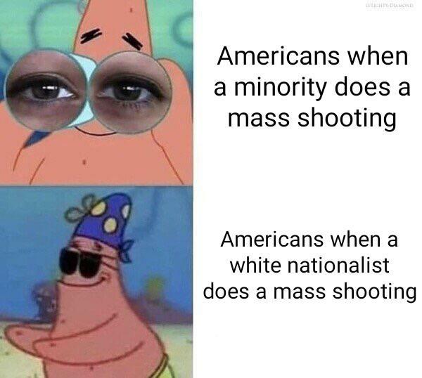 Do you think that there is a difference in tolerance towards mass shootings depending on the colour of the perpetrators skin?