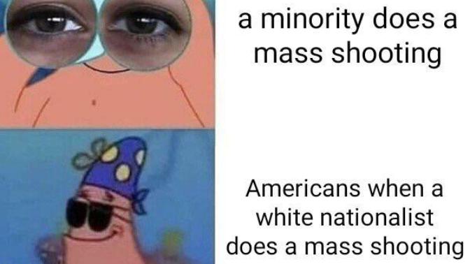 Do you think that there is a difference in tolerance towards mass shootings depending on the colour of the perpetrators skin?