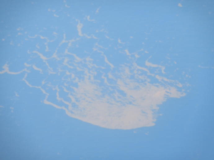 What is this strange orange stuff I always see when flying over the Gulf of Mexico and Caribbean?