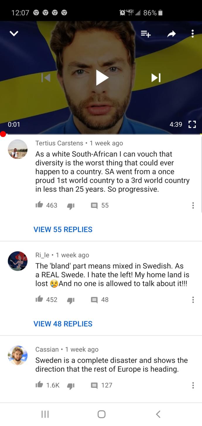 Do you like and support ethnic and cultural diversity? Also, do you agree with Tertius Carstens comment?