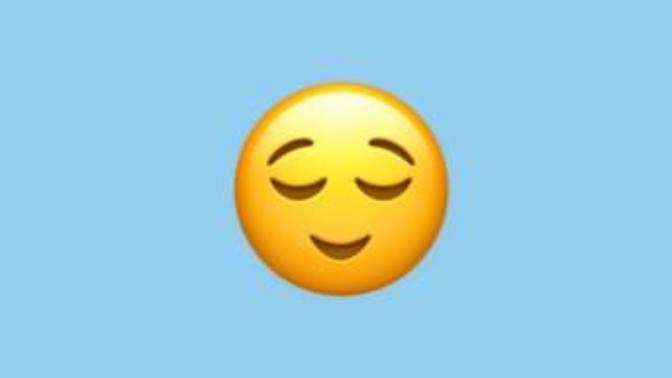 Girls what does the 😌 emoji mean?