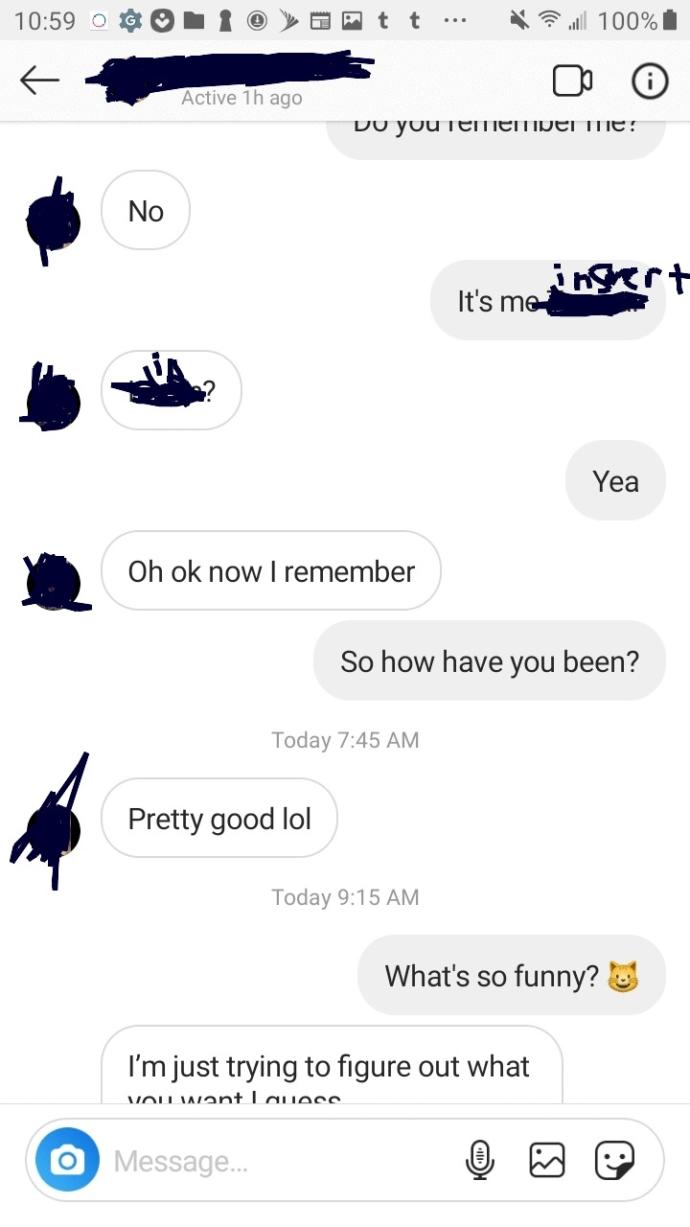 I sent this girl from my high school from 9 years ago a text message asking her how she was doing, does she like me?