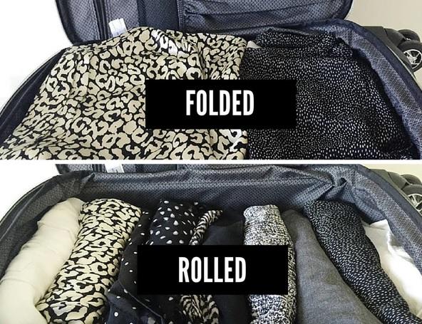Do you like rolling or folding clothes when packing?