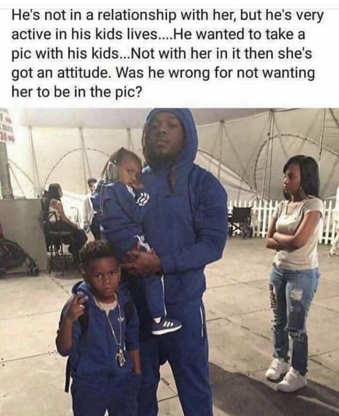 Is it rude to give attention to your kids and not your baby mama (ex)?
