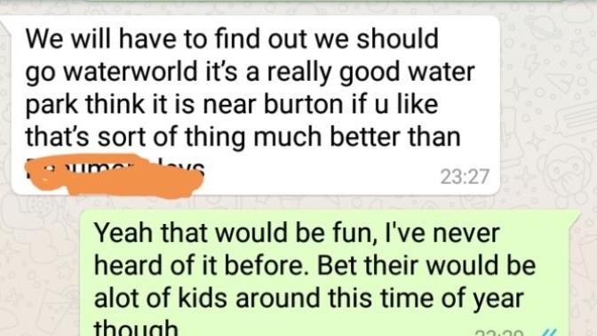 Do you think it was bad of him to try and convince me to come to a water park with him?