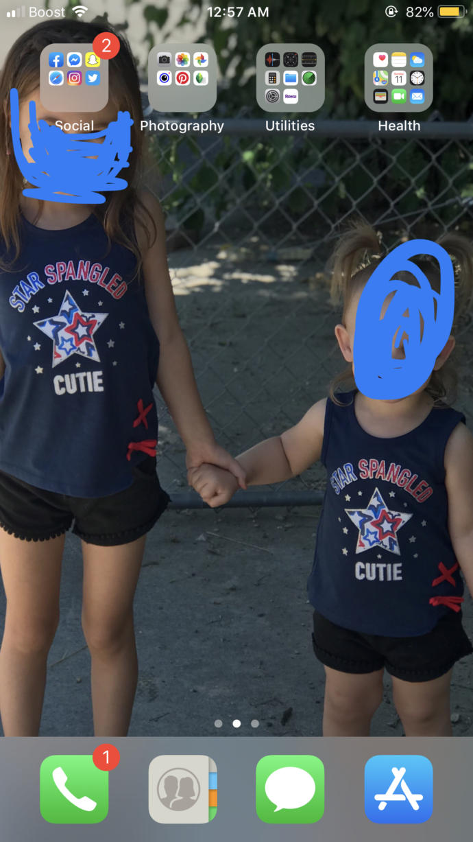 Screenshot your phone home screen?