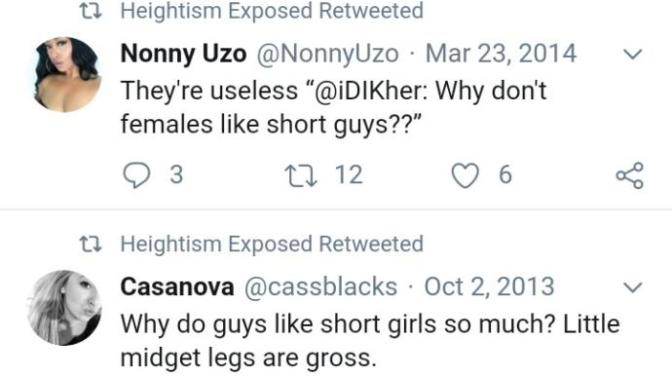 What do you think about these tweets from women on short guys?