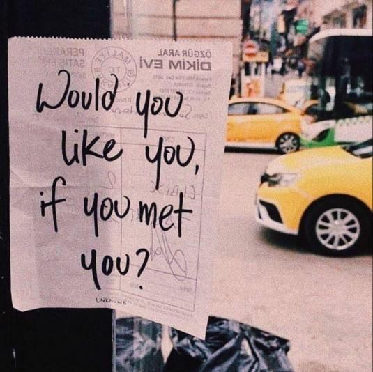 Would you like YOU if you met you?