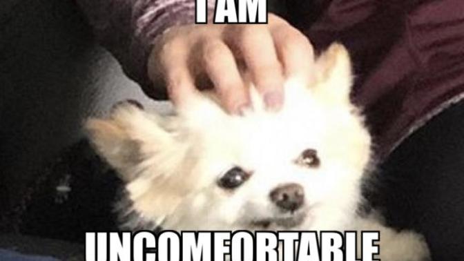 When was the last time you were in an uncomfortable (not dangerous or hostile) situation that you couldn't get away from?