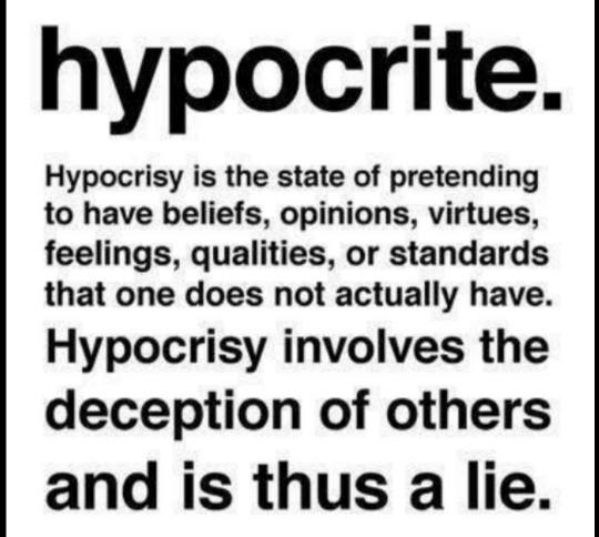 Isn't everyone a hypocrite?