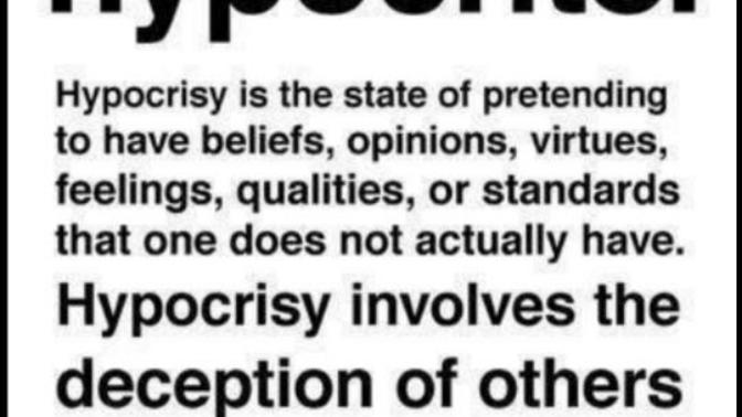 Isn't everyone a hypocrite?