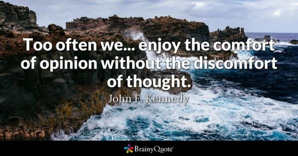What is the strongest opinion you hold?