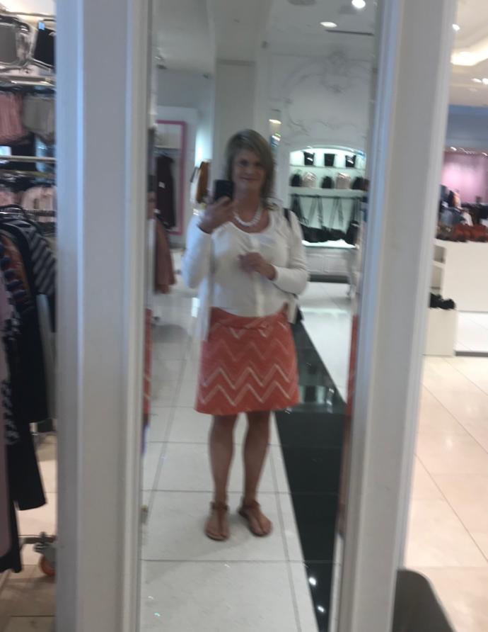 This is me dressed casually and shopping.