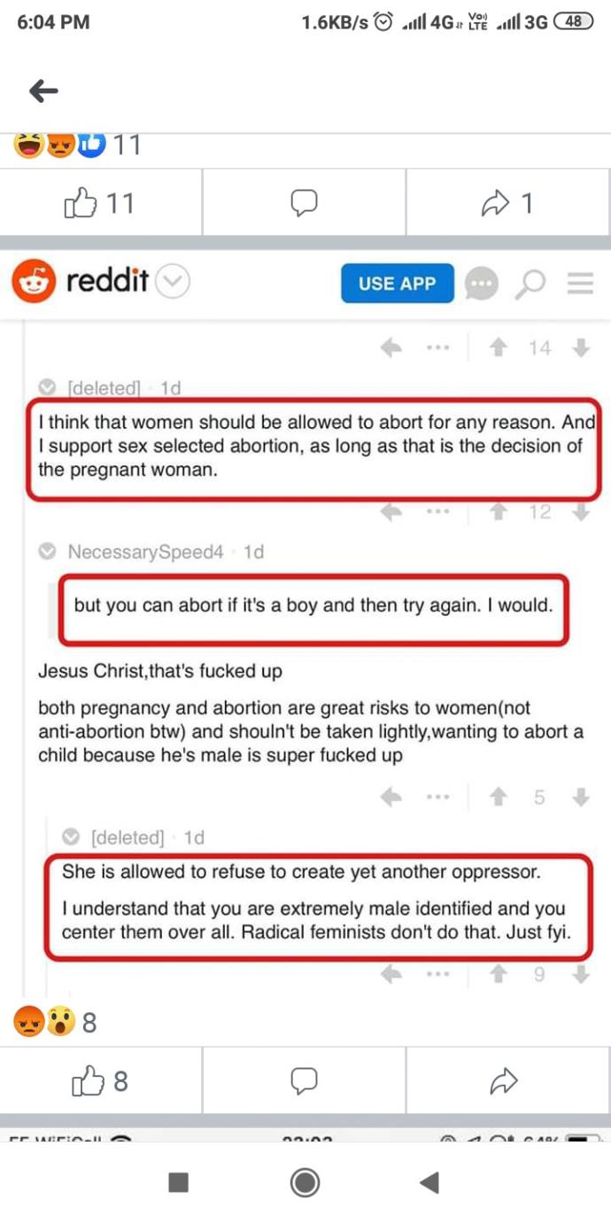 Do you think women should be allowed to abort if they don't want a baby boy?