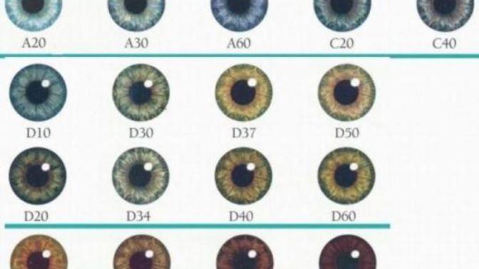 According to this chart, what colour are your eyes?