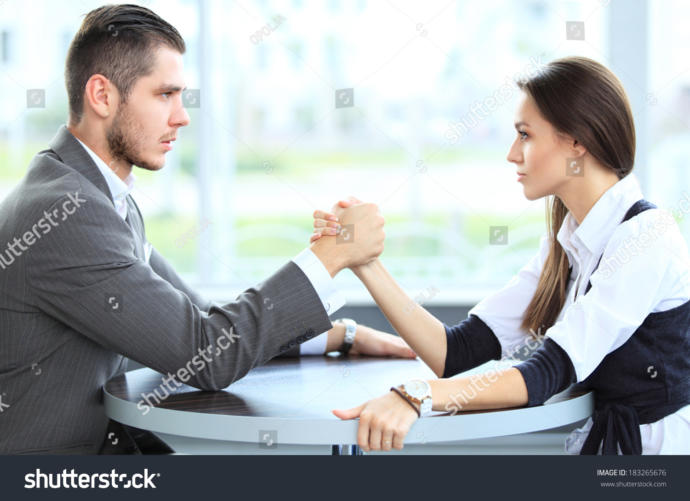 Girls, Arm wrestling a guy?
