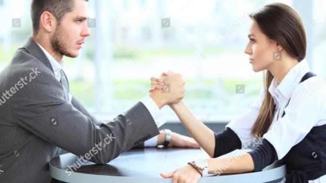 Girls, Arm wrestling a guy?