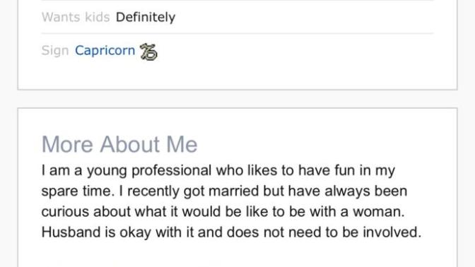 Do you girls have a high standard for men but no standards for women?