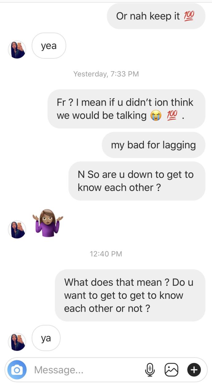 Is this girl playing hard to get?
