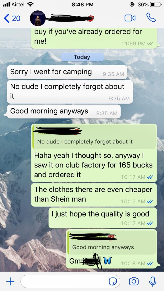 Would you think I was being slightly rude to my friend?